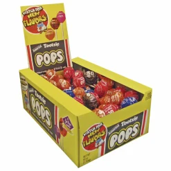 Tootsie Roll Tootsie Pops, Assorted Original Flavors, 0.6 oz Lollipops, 100/Box