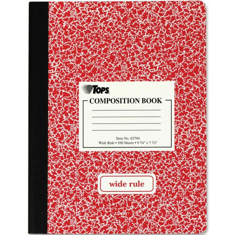Tops Composition Book, 7-1/2" x 9-3/4", 100 Sheets