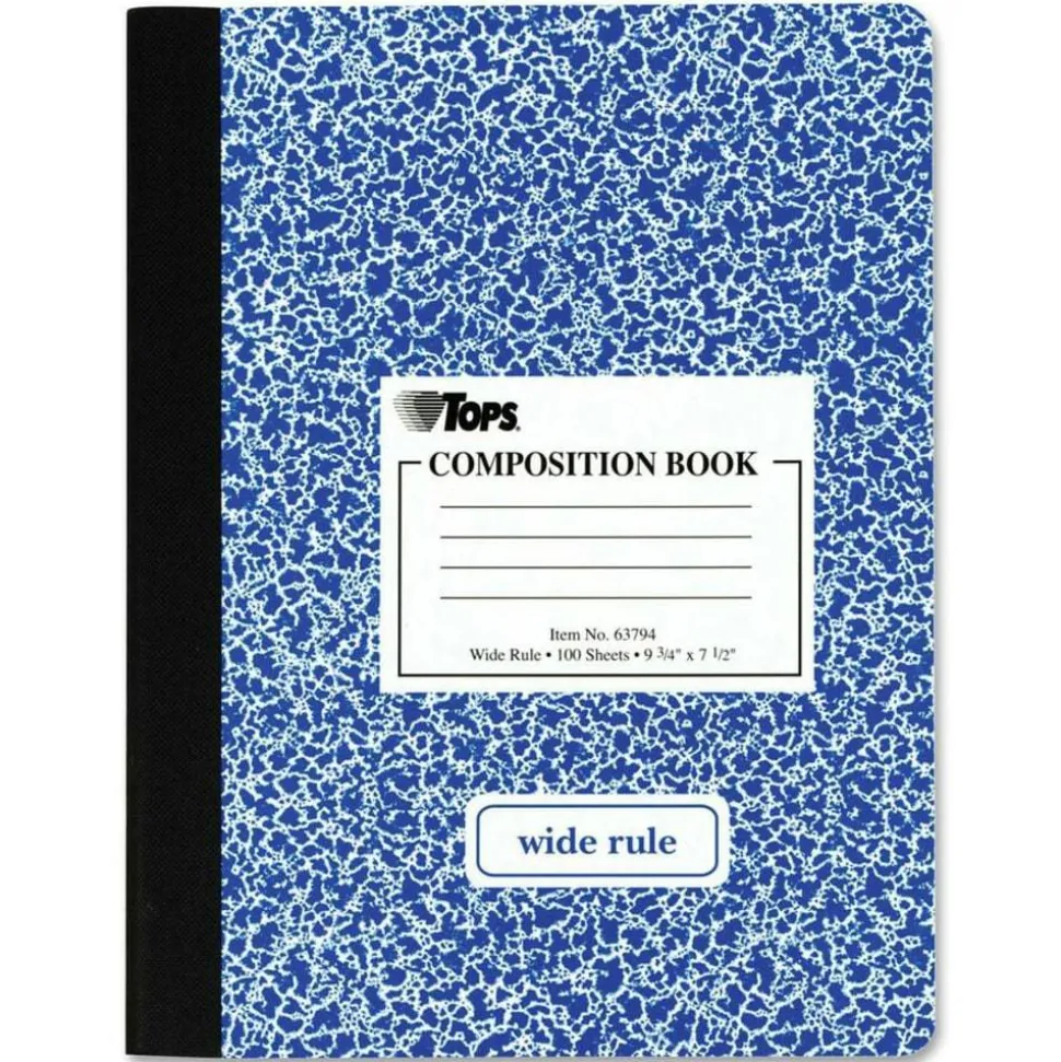 Tops Composition Book, 7-1/2" x 9-3/4", 100 Sheets