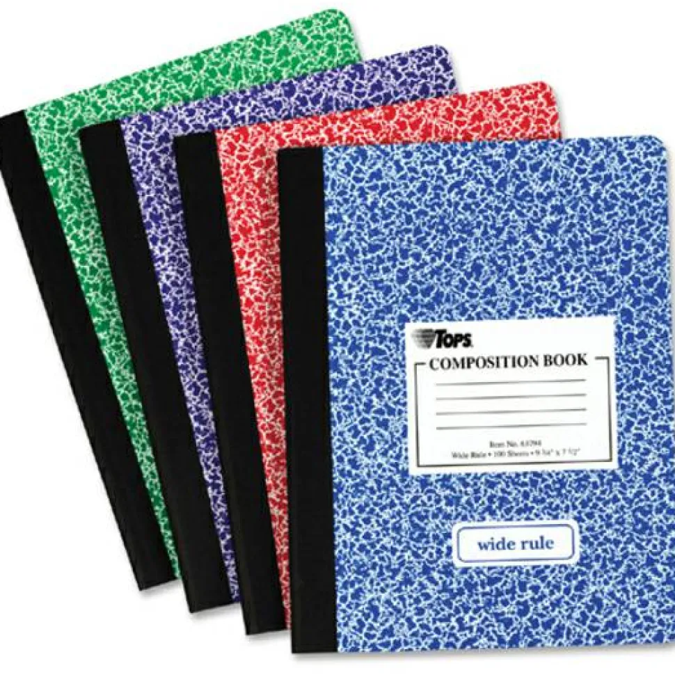 Tops Composition Book, 7-1/2" x 9-3/4", 100 Sheets