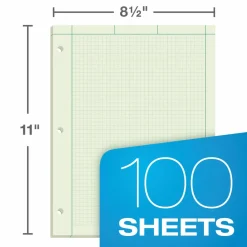 TOPS Engineer's Computation Pads, 8 1/2" x 11", Green, 100 Sheets