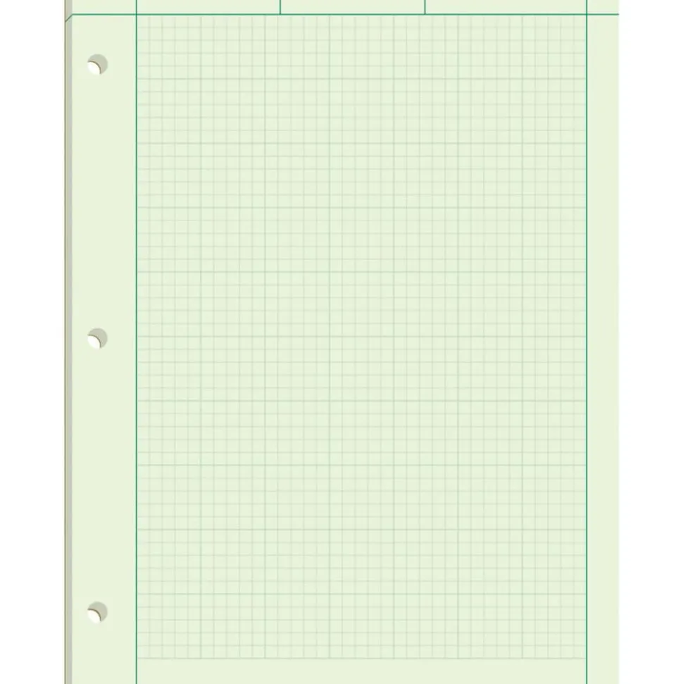 TOPS Engineer's Computation Pads, 8 1/2" x 11", Green, 100 Sheets