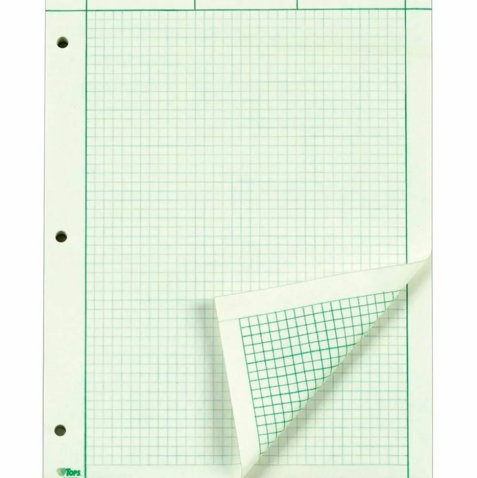 TOPS Engineer's Computation Pads, 8 1/2" x 11", Green, 100 Sheets