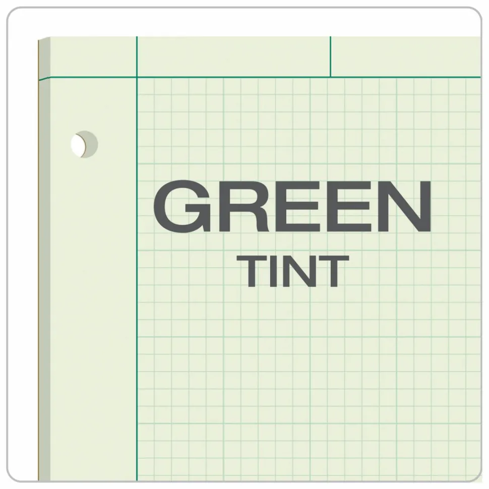 TOPS Engineer's Computation Pads, 8 1/2" x 11", Green, 100 Sheets