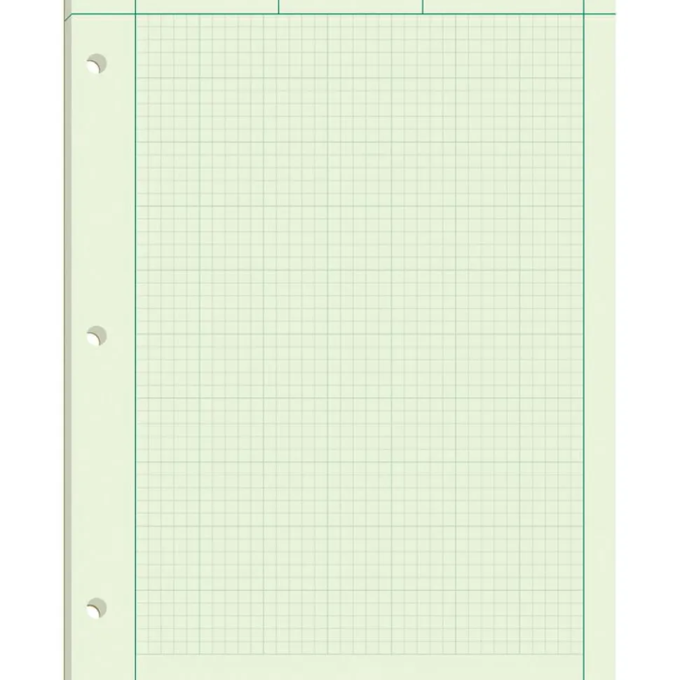 TOPS Engineer's Computation Pads, 8 1/2" x 11", Green, 100 Sheets