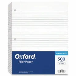 TOPS Filler Paper, 3-Hole, 8.5 x 11, Medium/College Rule, 500/Pack