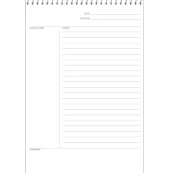 TOPS FocusNotes Top-Wire Notebook, 8 1/2" x 11", 70 Sheets, Blue/White