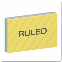 Tops Index Cards, Ruled, 5" x 8", Assorted Colors, Pack Of 100