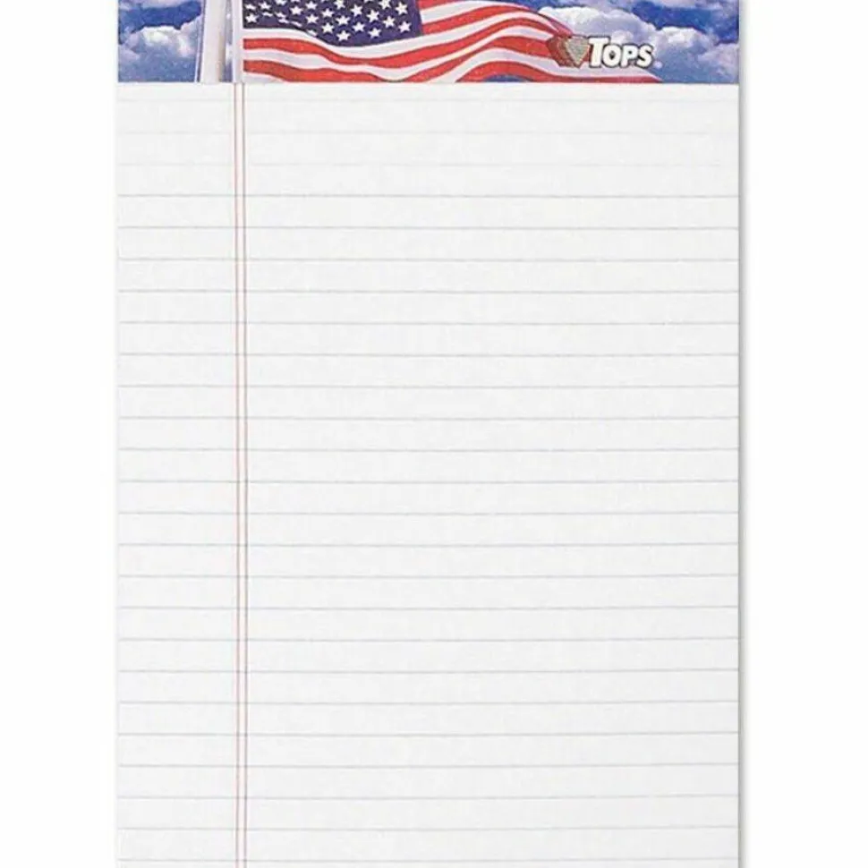 TOPS American Pride Binding Legal Writing Tablet - Jr.Legal - 50 Sheets - Strip - 16 lb Basis Weight - 75103