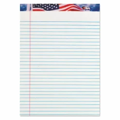 TOPS American Pride Legal Rule Writing Pad - 50 Sheets - Legal Ruled - 16 lb Basis Weight - 8 1/2"x11 3/4" - 75140