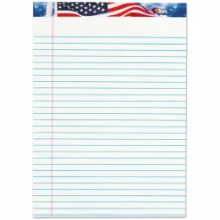 TOPS American Pride Legal Rule Writing Pad - 50 Sheets - Legal Ruled - 16 lb Basis Weight - 8 1/2"x11 3/4" - 75140