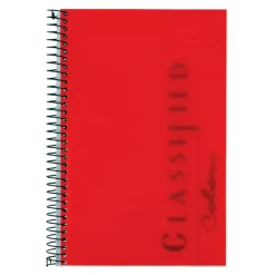 TOPS Classified Colors Business Notebook, 5 1/2" x 8 1/2", 1 Subject, Narrow Ruled, 100 Sheets, Ruby Red Cover