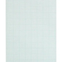 TOPS Cross Section Pads, Quadrille Rule (10 sq/in, 1 sq/in), (50) White 8.5 x 11 Sheets