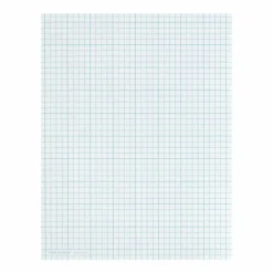 TOPS Cross Section Pad, 8 1/2" x 11", Quadrille Rule, 50 Sheets, White Paper/Blue Ink