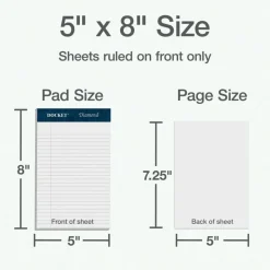 TOPS Docket Diamond Jr. 100% Recycled Writing Pads, 5
