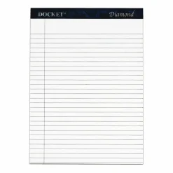 TOPS Docket Diamond Premium 100% Recycled Legal Pad, 8 1/2