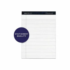 TOPS Docket Diamond Premium 100% Recycled Legal Pad, 8 1/2