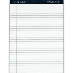 TOPS Docket Diamond Premium 100% Recycled Legal Pad, 8 1/2