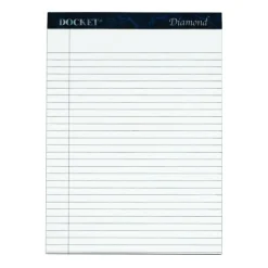 TOPS Docket Diamond Premium 100% Recycled Legal Pad, 8 1/2