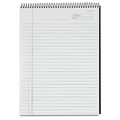 TOPS Docket Diamond 100% Recycled Wirebound Planner, 8 1/2" x 11 3/4", 1 Subject, Legal Ruled, 60 Sheets, White