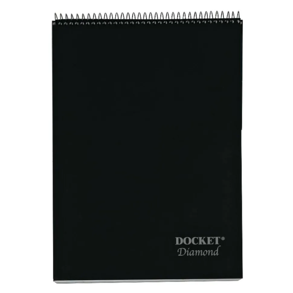 TOPS Docket Diamond 100% Recycled Wirebound Planner, 8 1/2" x 11 3/4", 1 Subject, Legal Ruled, 60 Sheets, White