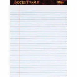 TOPS Docket Gold Perforated Writing Pads, 8 1/2