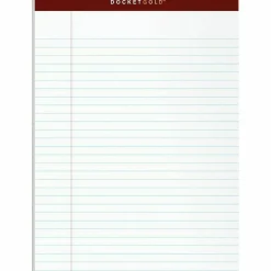 TOPS Docket Gold Premium Writing Pads, 8 1/2" x 11 3/4", Legal Ruled, 50 Sheets, White, Pack Of 12 Pads
