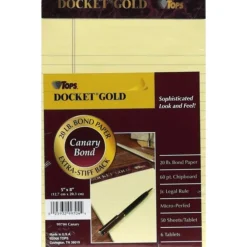 TOPS Docket Gold Premium Writing Pads, 5