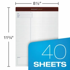 TOPS Docket Gold Premium Writing Pads, 8 1/2