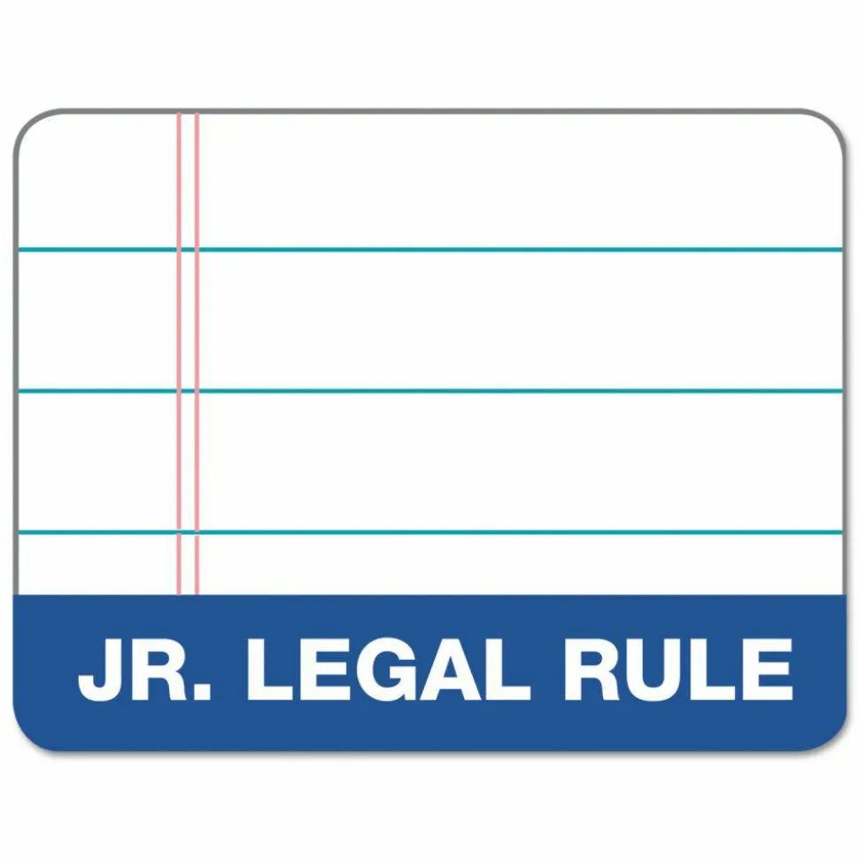 TOPS Docket Ruled Perforated Pads, Narrow Rule, (50) White 5 x 8 Sheets, 6/Pack