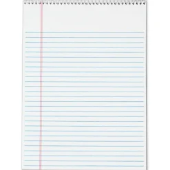 TOPS Docket Wirebound Legal Writing Pads - Letter - 70 Sheets - Wire Bound - 0.34
