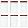 TOPS Docket Writing Tablet, 5" x 8", Jr. Legal Rule, White, 50 Sheets Per Pad, Pack Of 6 Pads