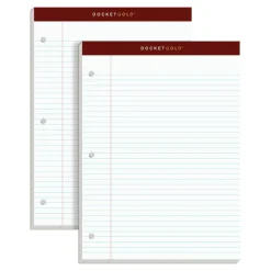 TOPS Double Docket Gold Writing Pads, 8 1/2
