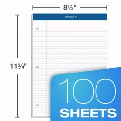 TOPS Double Docket Rigid Back Legal Pads - 100 Sheets - Stapled/Glued - Ruled - 16 lb Basis Weight - 8 1/2