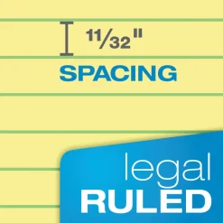 TOPS Double Docket Ruled Pads, Wide/Legal Rule, (100) Canary Yellow 8.5 x 11 Sheets, 6/Pack