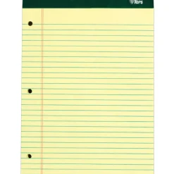 TOPS Double Docket Ruled Pads, Wide/Legal Rule, (100) Canary Yellow 8.5 x 11 Sheets, 6/Pack