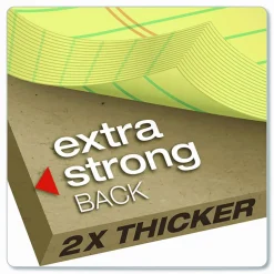 TOPS Gold Fibre Premium Rule Writing Pads - Letter - 50 Sheets - Watermark - Stapled/Glued - 0.34