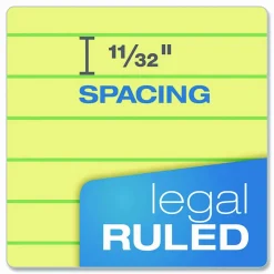 TOPS Gold Fibre Premium Rule Writing Pads - Letter - 50 Sheets - Watermark - Stapled/Glued - 0.34