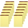 TOPS 2-Hole Punched Perforated Writing Pads, 8 1/2" x 11 3/4", Legal Ruled, 50 Sheets, Canary, Pack Of 12 Pads