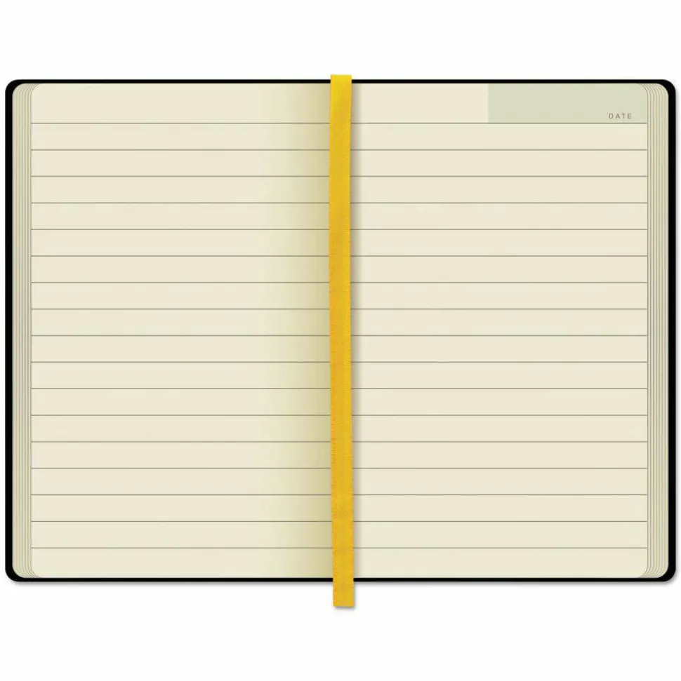 TOPS Idea Collective Journal with Elastic Closure, 1-Subject, Wide/Legal Rule, Black Hardcover, (96) 5.5 x 3.5 Sheets