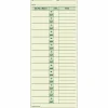 TOPS Job Cards Time Cards, 8.5" x 3.5", Green Ink/Manila Paper, Box Of 500