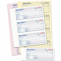 TOPS Manifold Receipt Book, 3-Part, 7 5/8" x 11", White/Canary/Pink