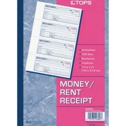 TOPS Manifold Receipt Book, 3-Part, 7 5/8