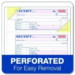 TOPS Manifold Receipt Book, 3-Part, 7 5/8