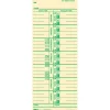 TOPS Named Days Time Cards - 3 1/2" x 9" Sheet Size - Manila Sheet(s) - Green Print Color - 100 / Pack