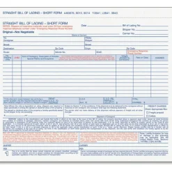 TOPS 3-part Hazardous Material Short Form - 3 PartCarbonless Copy - 8.50"x6.93" Form Size - 7.62"x8.50" Sheet Size - L3841