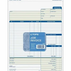 TOPS 3-Part Job Invoices, 8 1/2