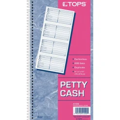Tops Petty Cash Book, 2-Part, 11" x 5-1/2"