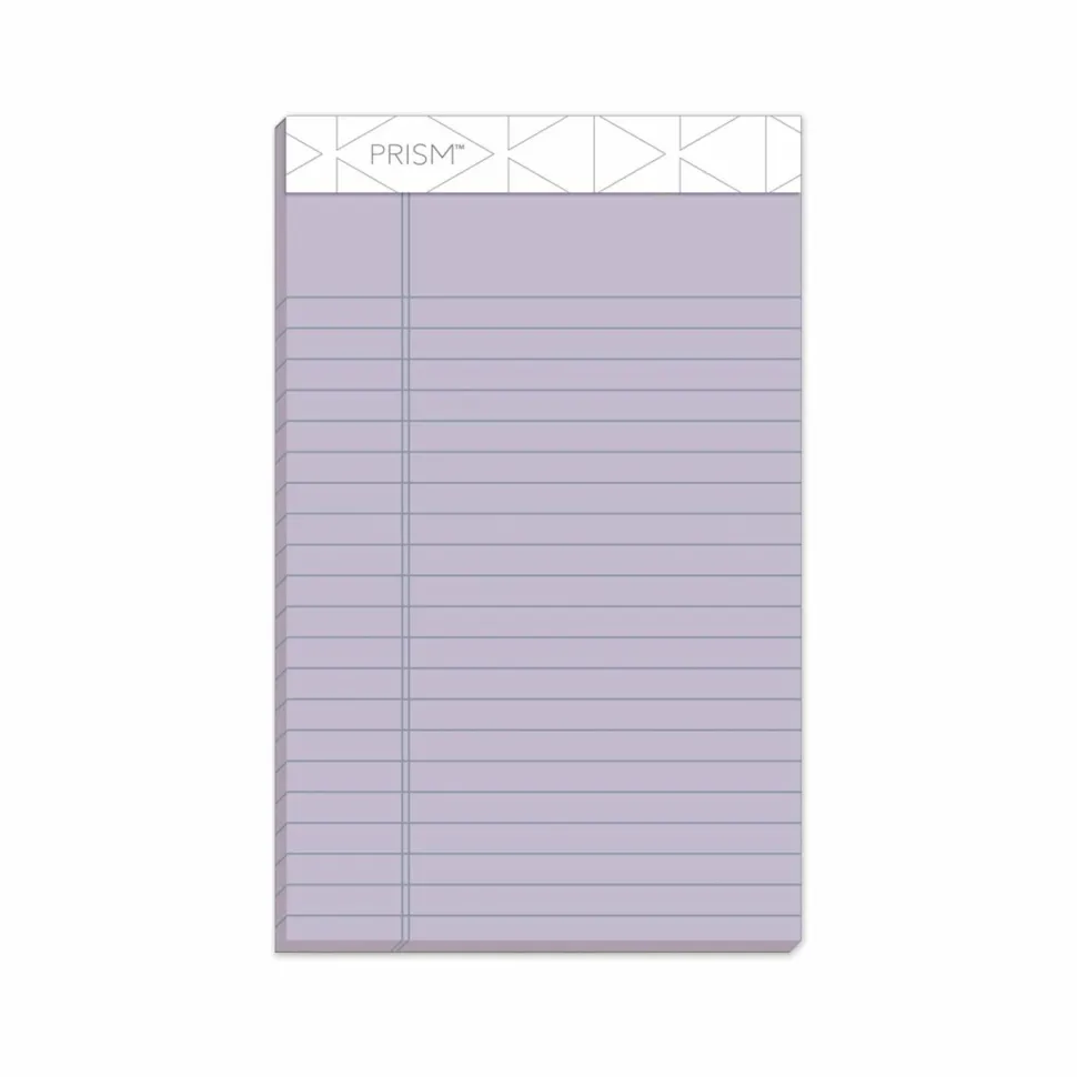 TOPS Prism + Colored Writing Pads, Narrow Rule, (50) Pastel Orchid 5 x 8 Sheets, 12/Pack