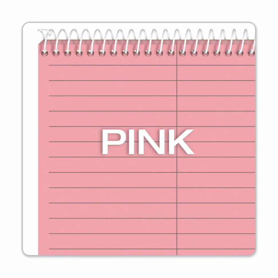TOPS Prism+ Color Steno Books, 6" x 9", 100% Recycled, Gregg Ruled, 80 Sheets, Pink, Pack Of 4